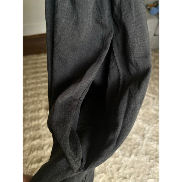 NWTs Old Navy Dark Gray Midi Dress Smocked Puff Sleeve Tiered L Tall Cottagecore - Picture 4 of 8